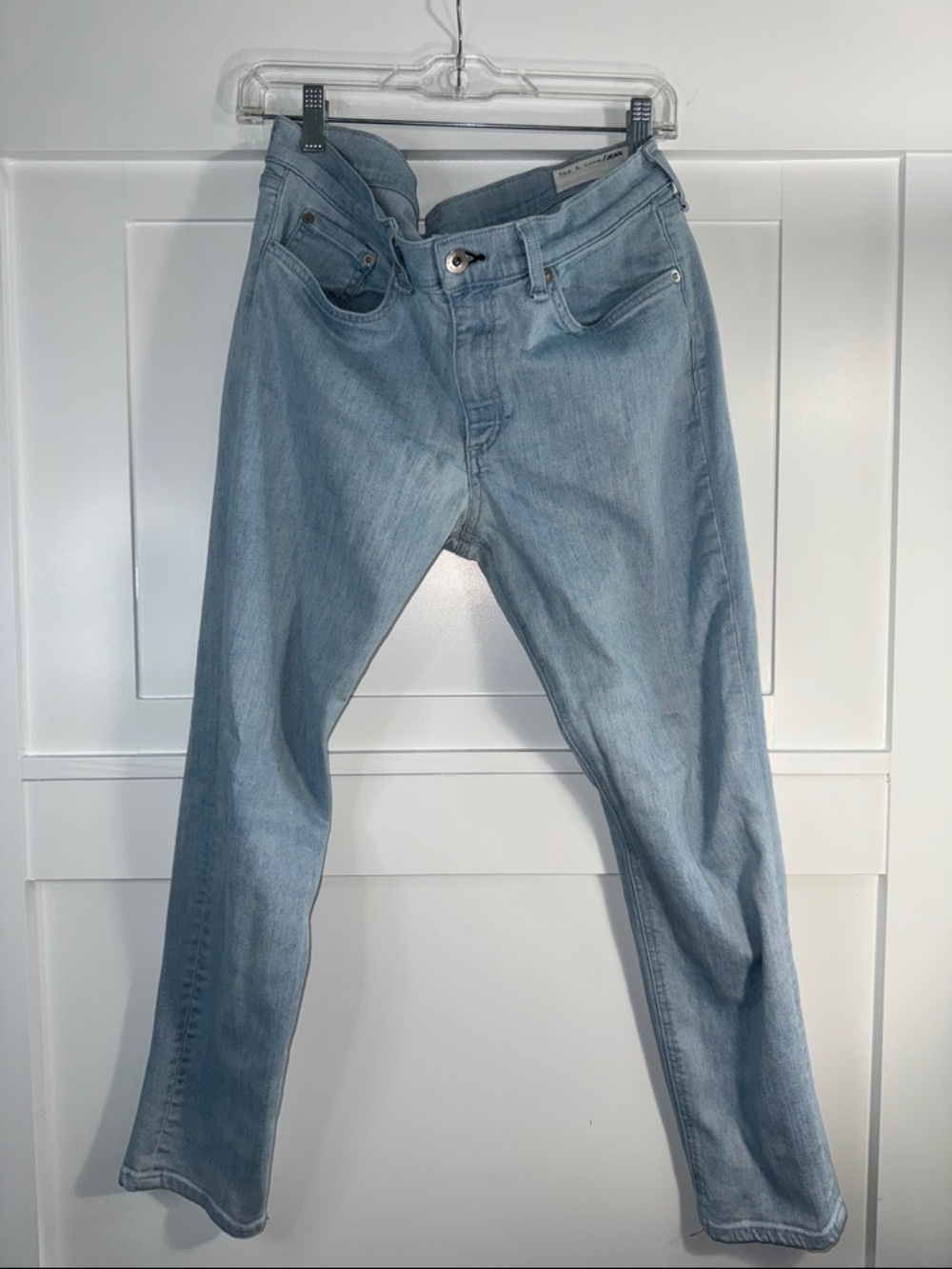 rag & bone Pale Blue Denim Jeans - ankle skinny size 32